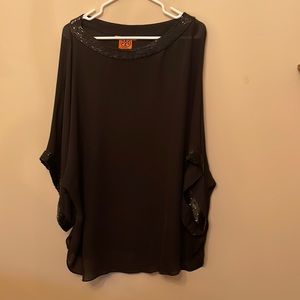 Tory Burch silk sheer top
